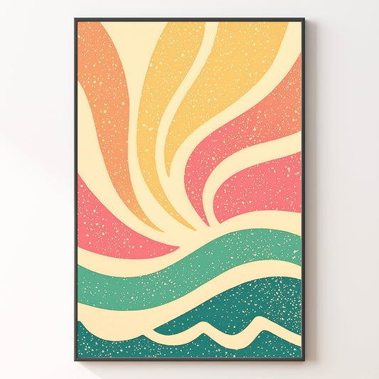 Abstract Waves Print