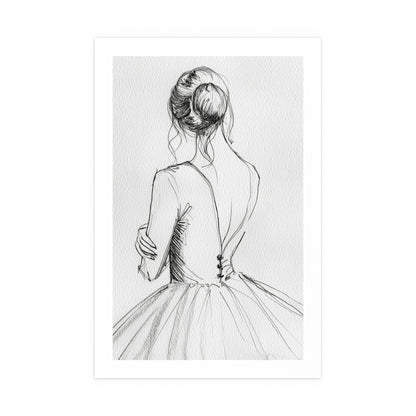 Ballerina Sketch No1 Print