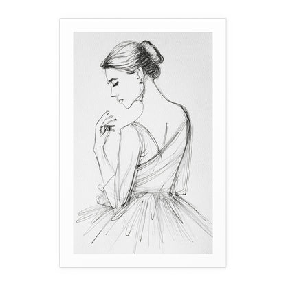 Ballerina Sketch No3 Print