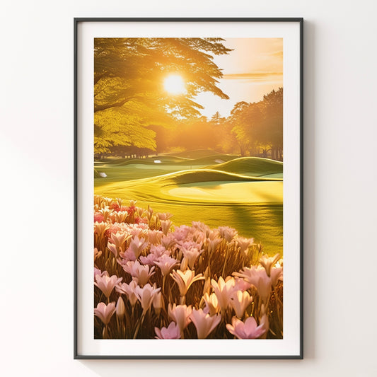 Sunset Golfing Print